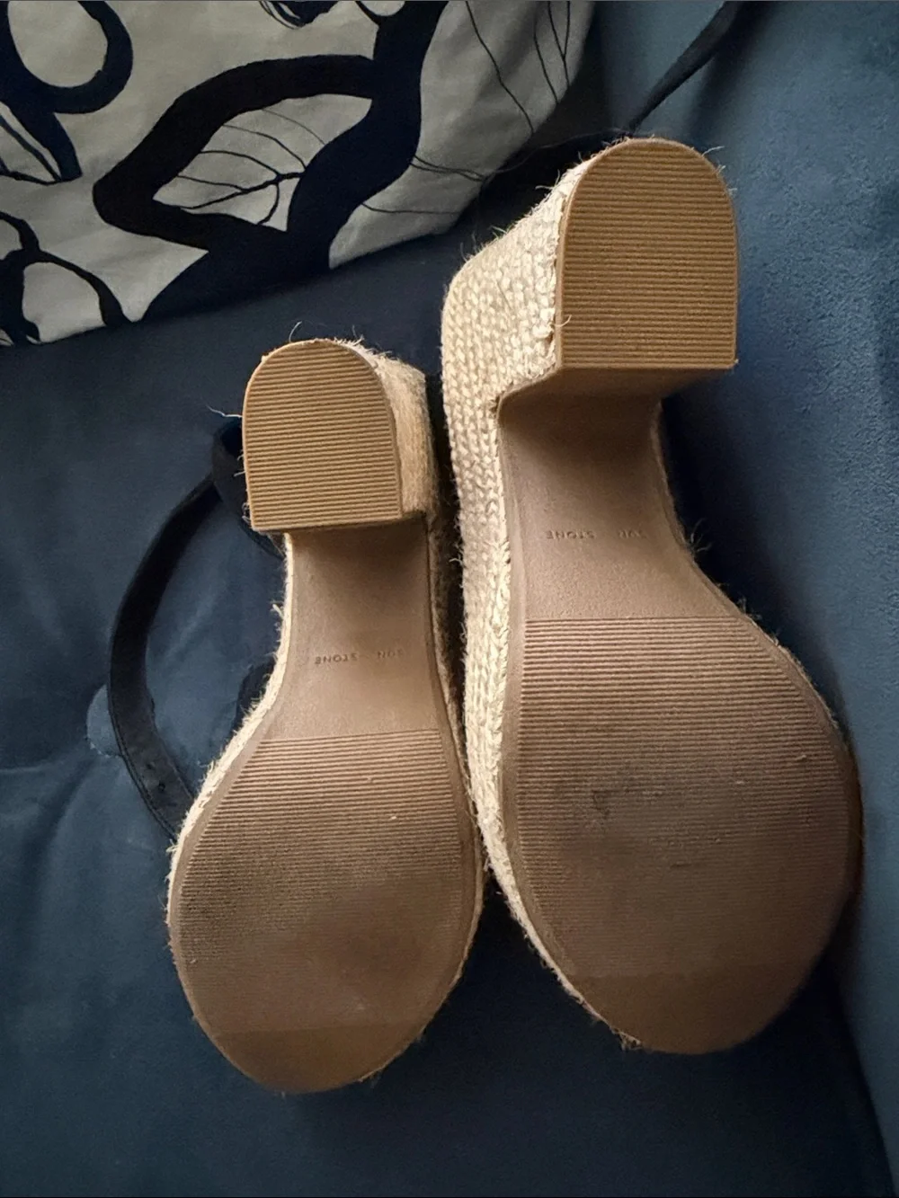 Black Suede Espadrille Platform Sandals - Women